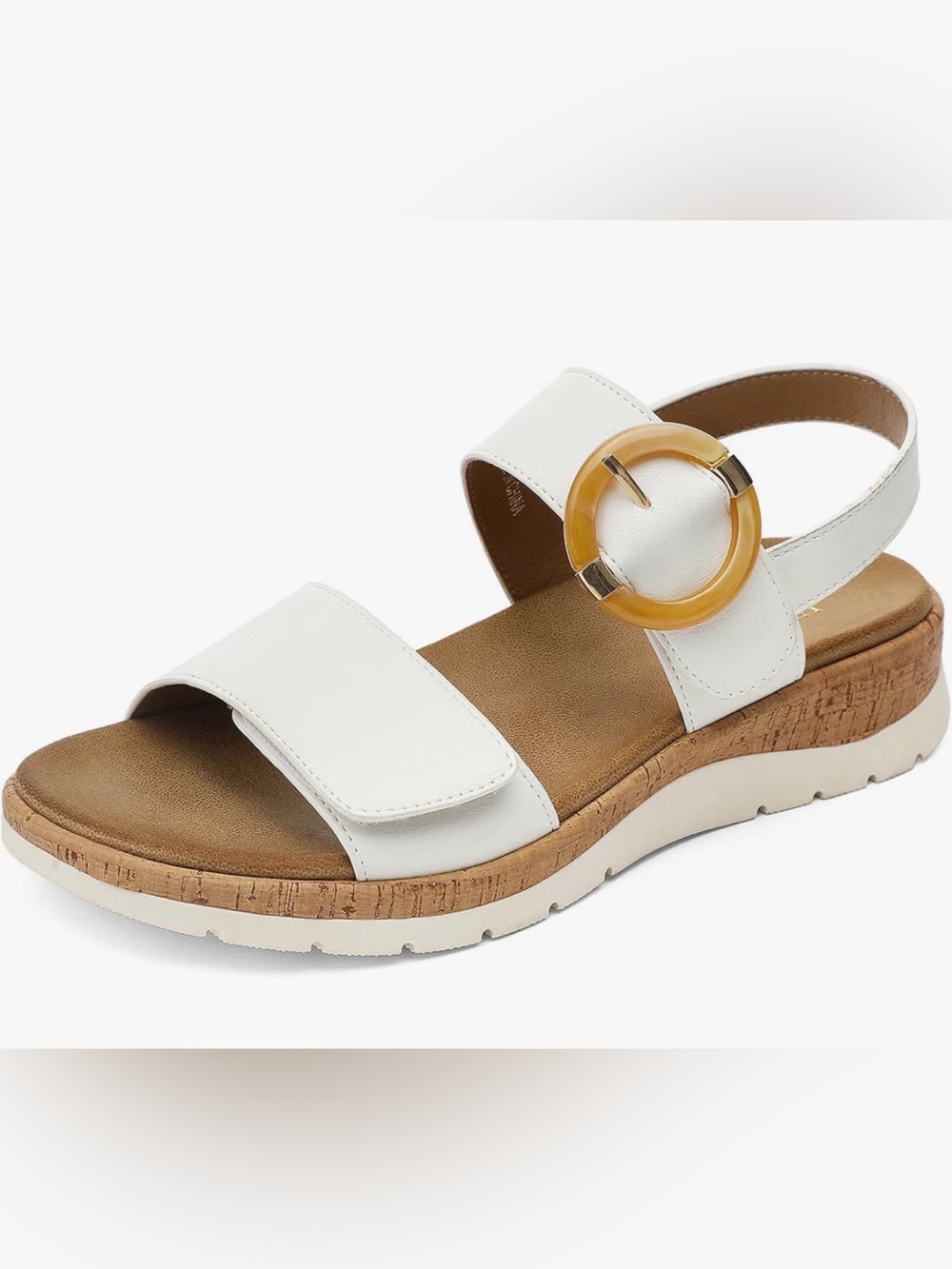 UBFEN Women’s Low Wedge Walking Sandals – Size 8